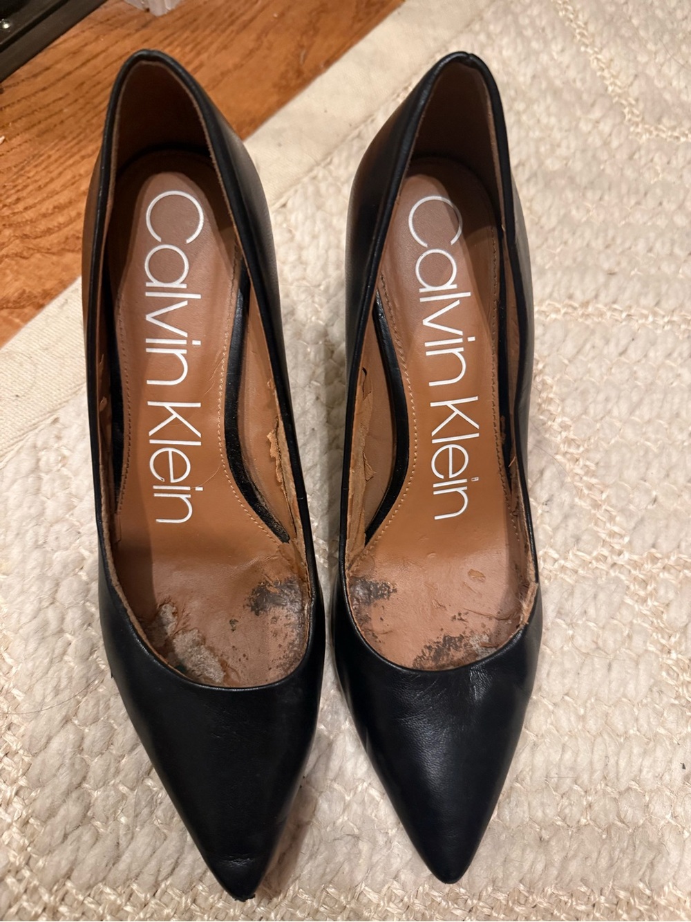 Calvin Klein Women's Black Pointed-Toe Pumps